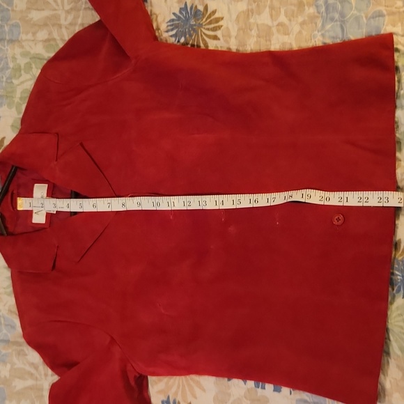 Red suede blazer - Picture 8 of 8